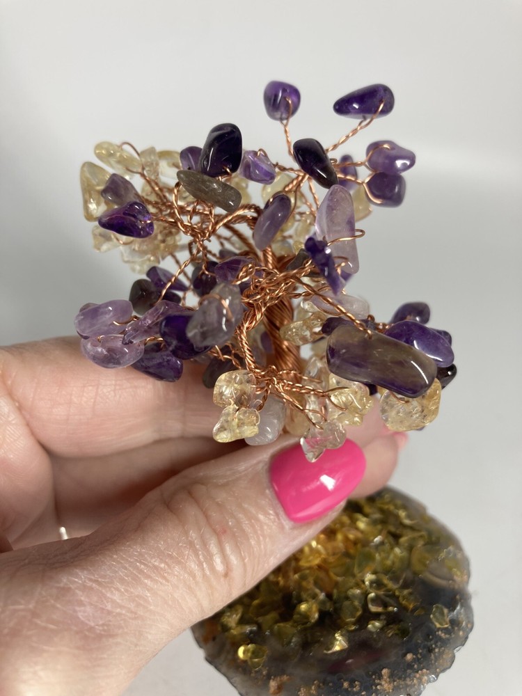 Amethyst Bonsai Tree Copper Trunk Gorgeous
