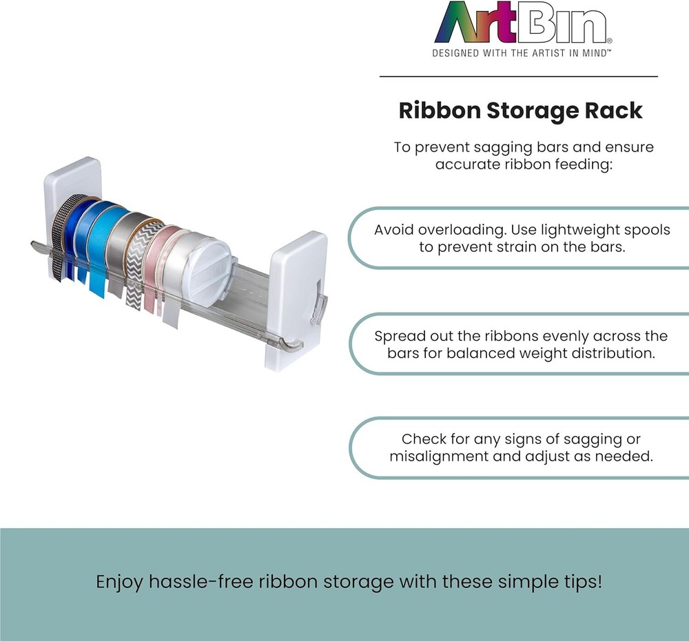 ArtBin Ribbon Storage Rack - White