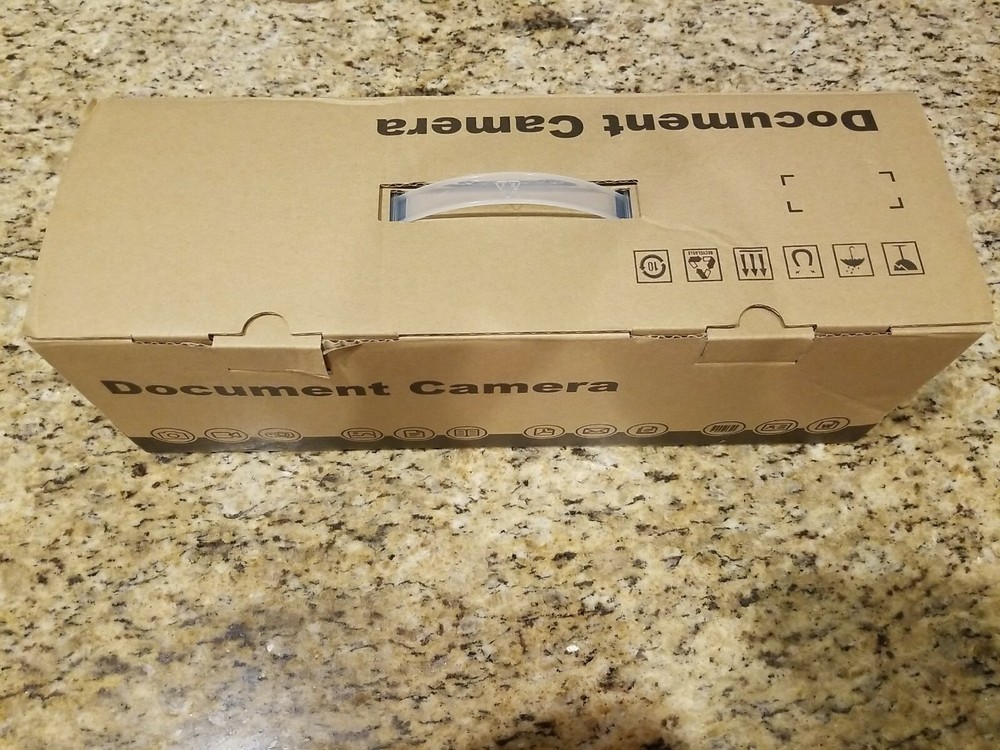 Document Camera Scanner Visual Presenter w/ Mat, LED Light, Microphone Portable