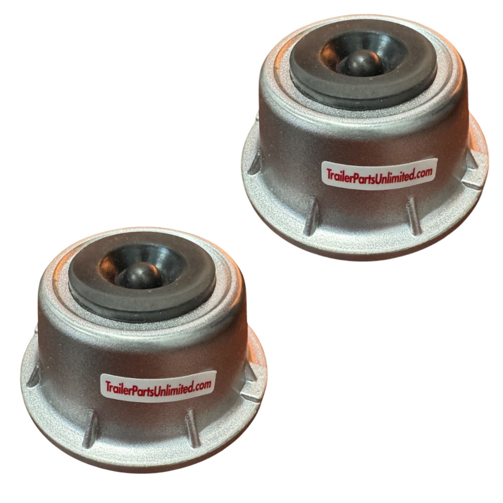 2 pack new style forged aluminum Trailer Axle Dust and Grease Cap 2.44 6 lug hub