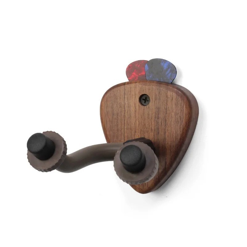 Walnut Guitar Wall Mount Hanger Holder Hook Adjustable Universal Stand