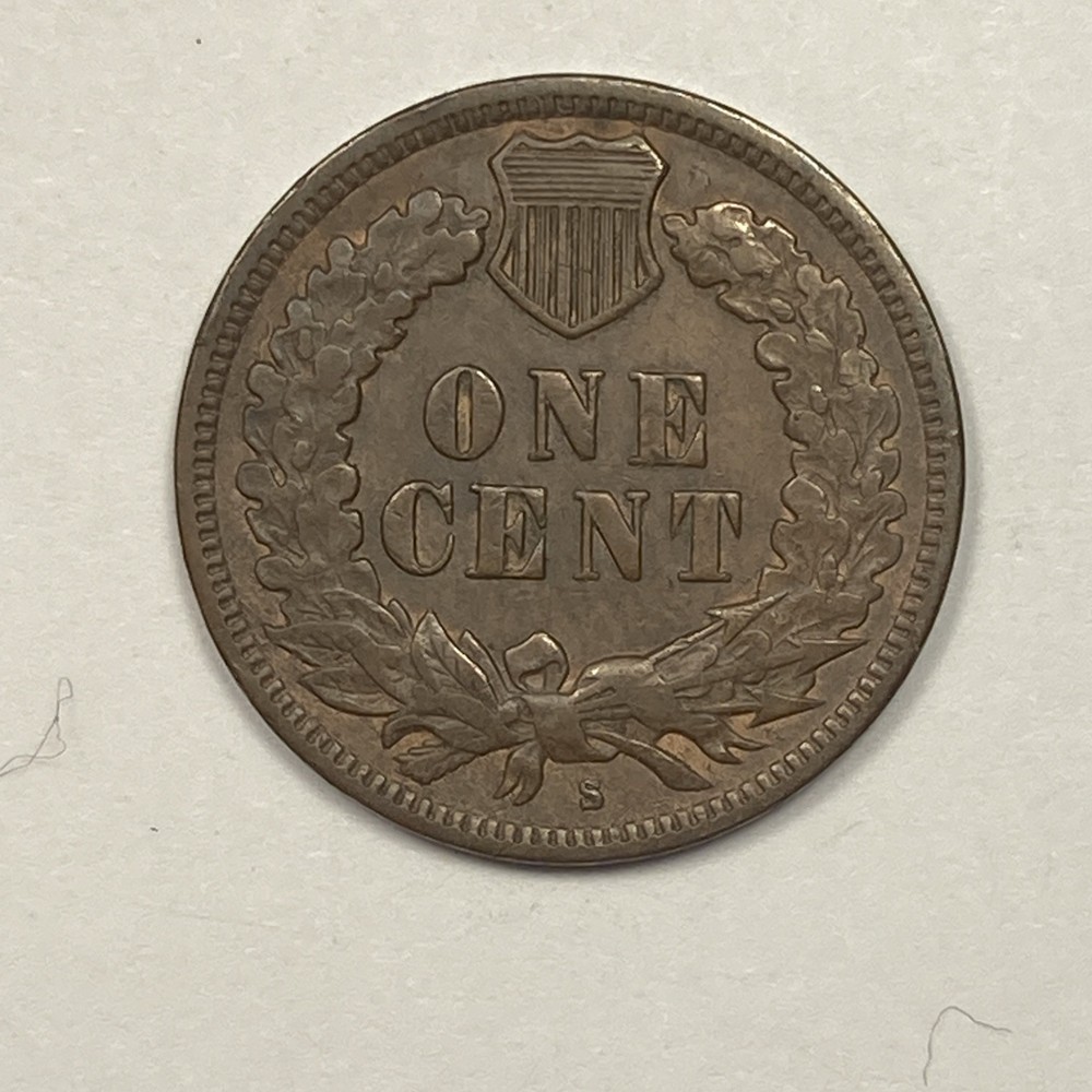 1908-S Indian Cent .01. Nearly Extra Fine.