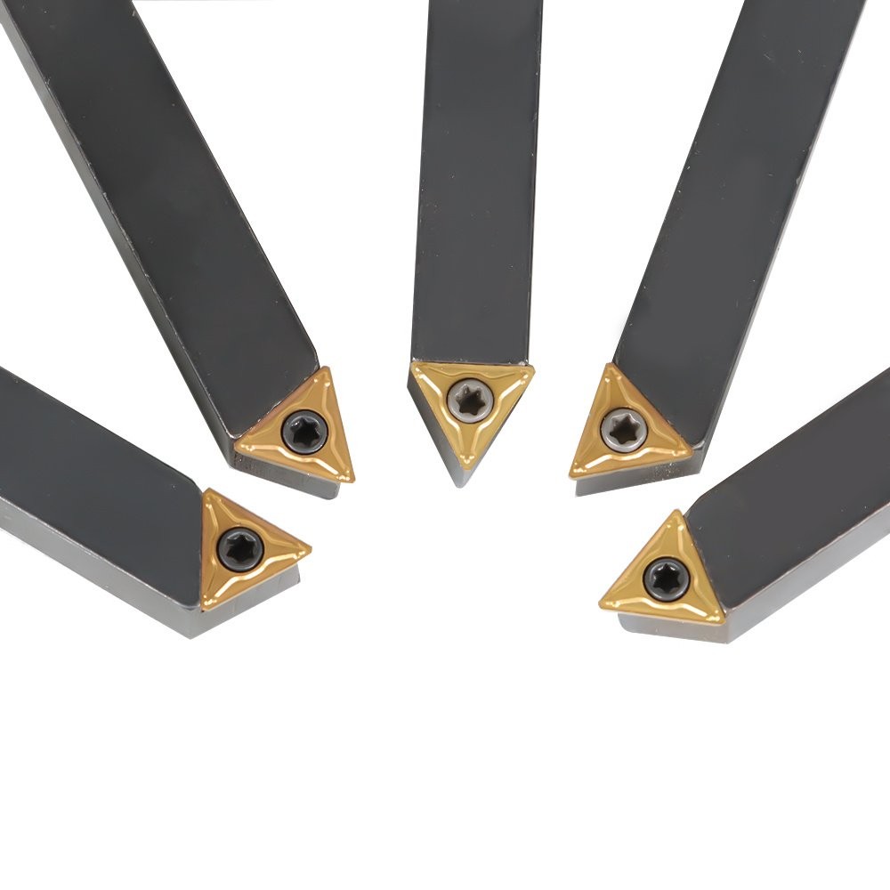 5 Pack 3/8 "lathe indexable carbide insert + turning tool bit holder kit