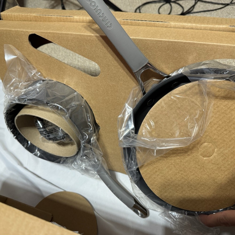 Complete Circulon Elementum 10pc Hard-Anodized Nonstick Cookware Set Silver MINT