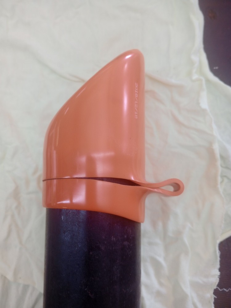 (1") Orange Polymer Rain Cap, Weather Vent Cap