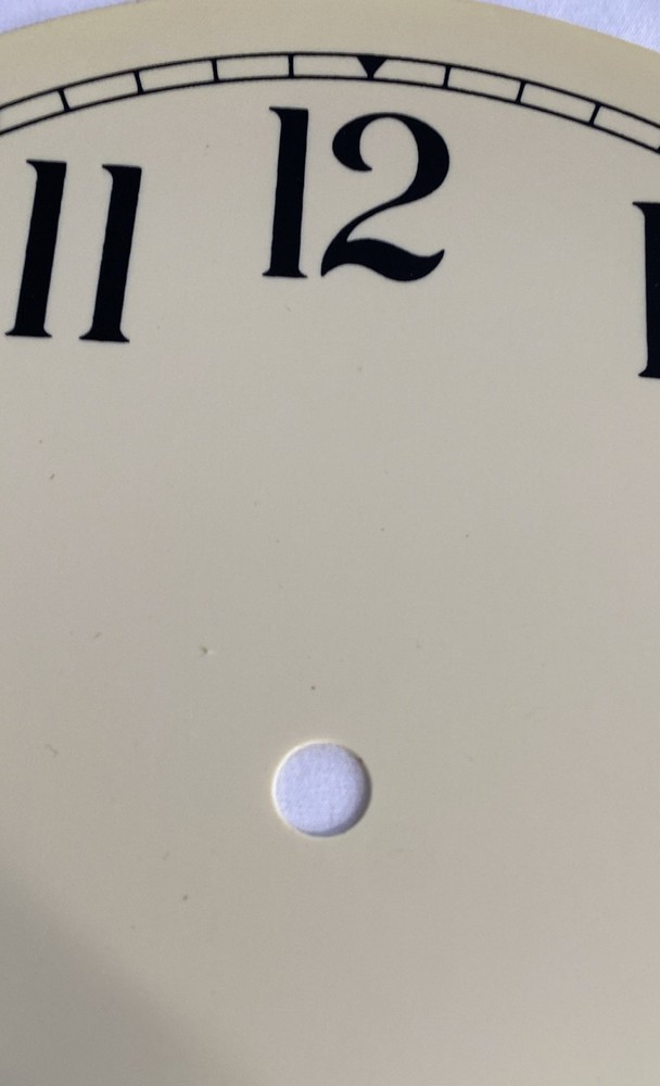 Vintage Clock Dial Face Plastic 8.25" Diameter