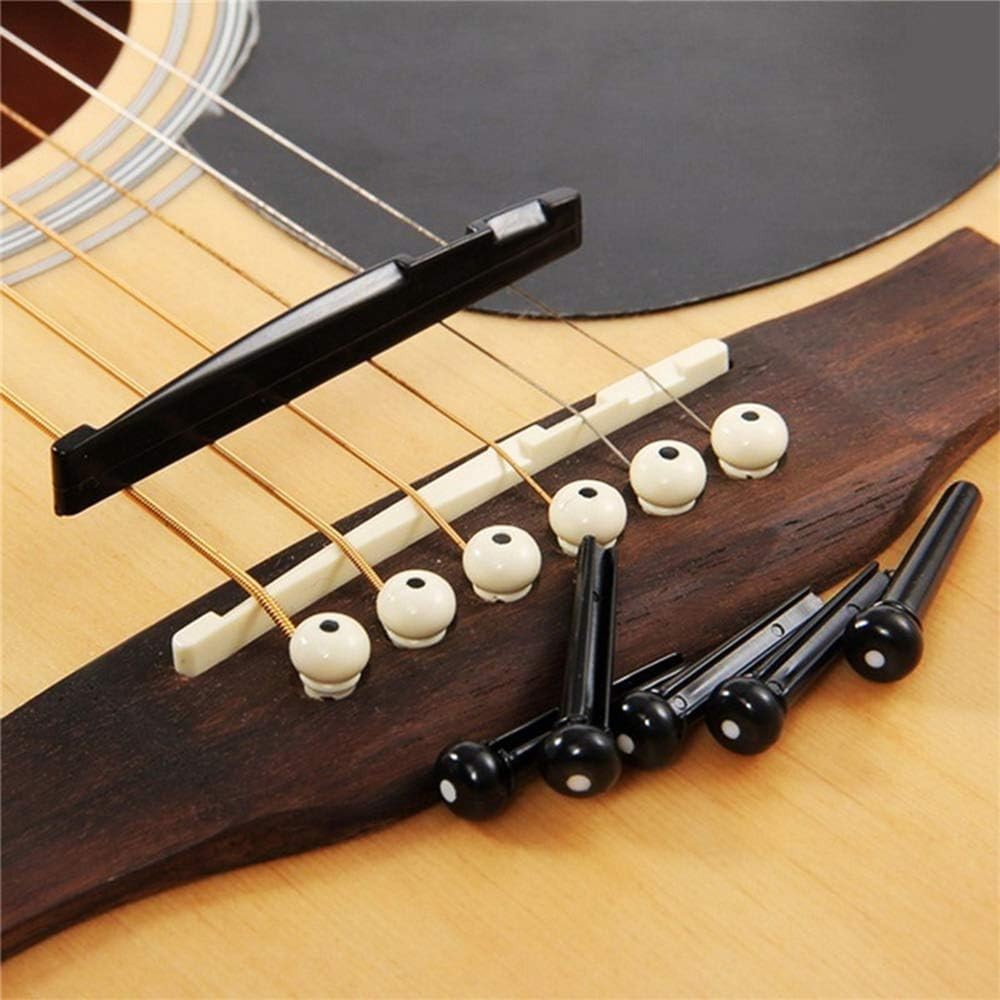 Durable 24 Guitar Bridge Pins with Puller - Replacement for Acoustic Guitars