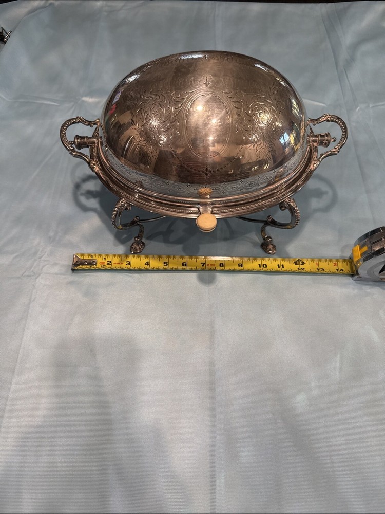Antique Sheffield English Silver Plate Covered Tureen