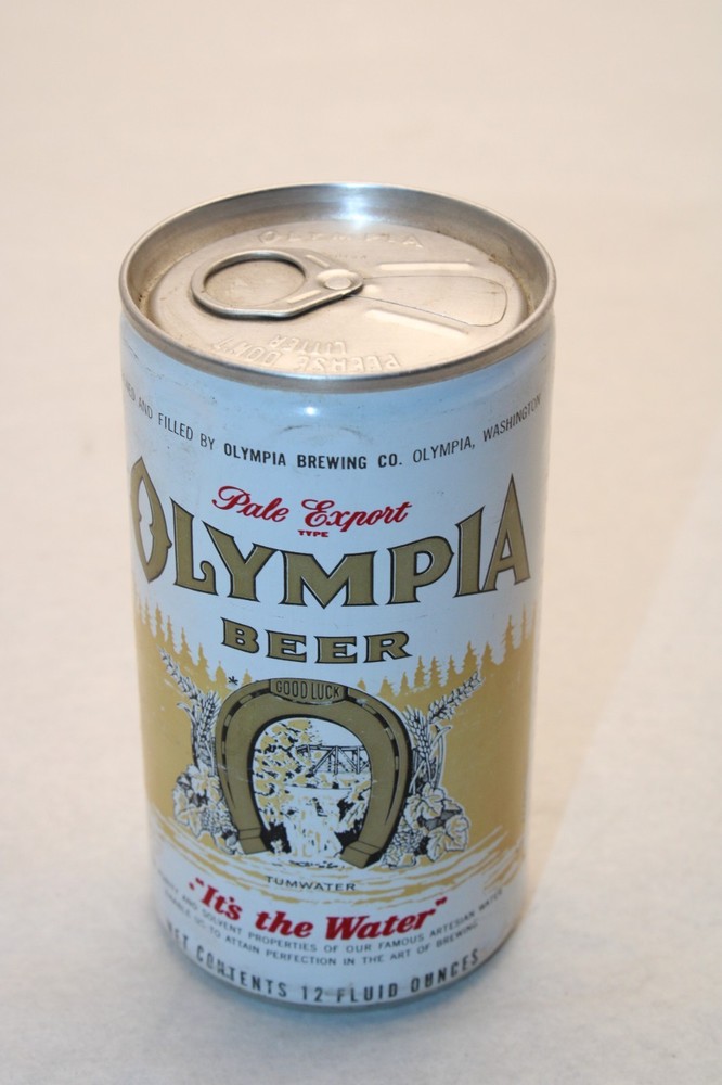 Vintage Olympia Beer Can Pale Export Pull Tab intact - can emptied