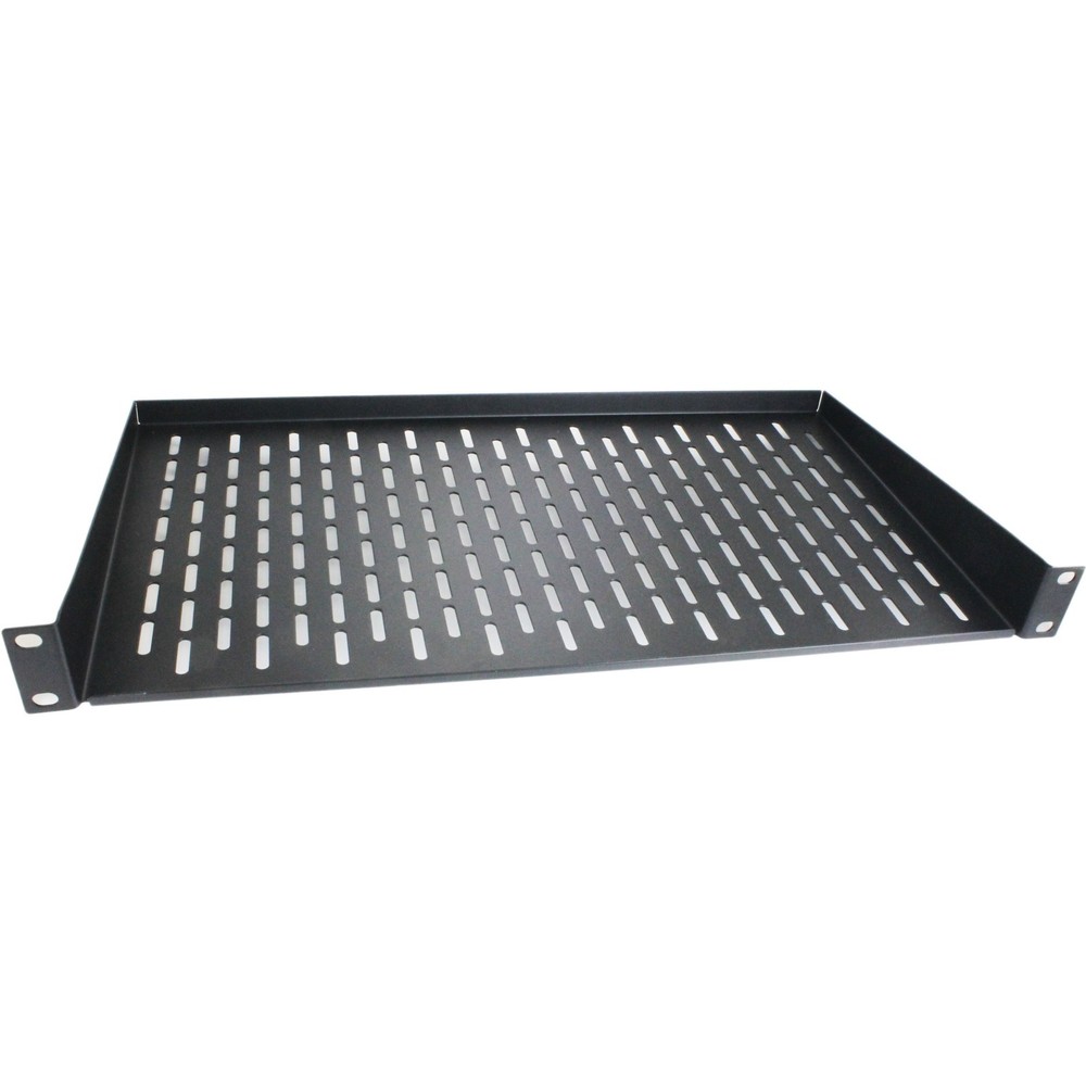 2 Pack 10" Black Cantilever Server Shelf Vented Fixed 1U Rack Mount 19" Panel