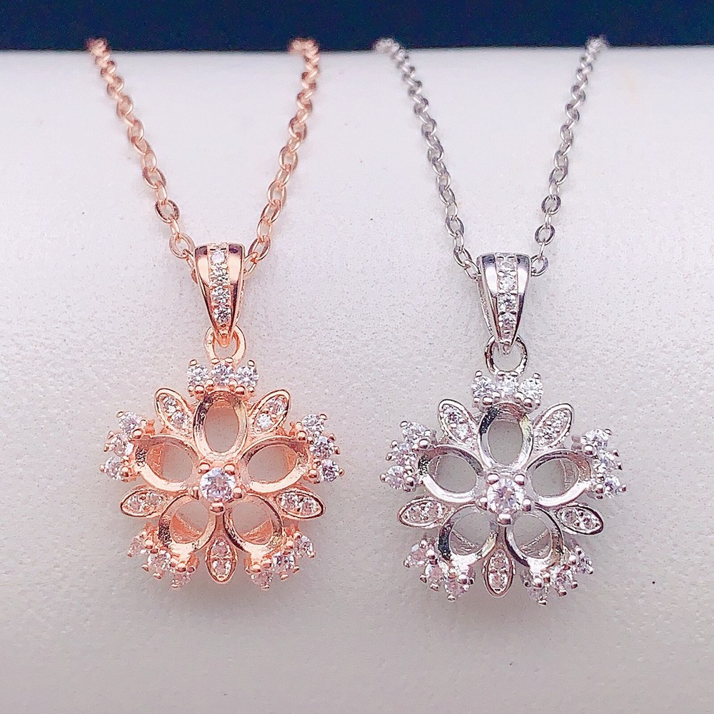 Silver 925 pendant empty setting, DIY blank setting YD94