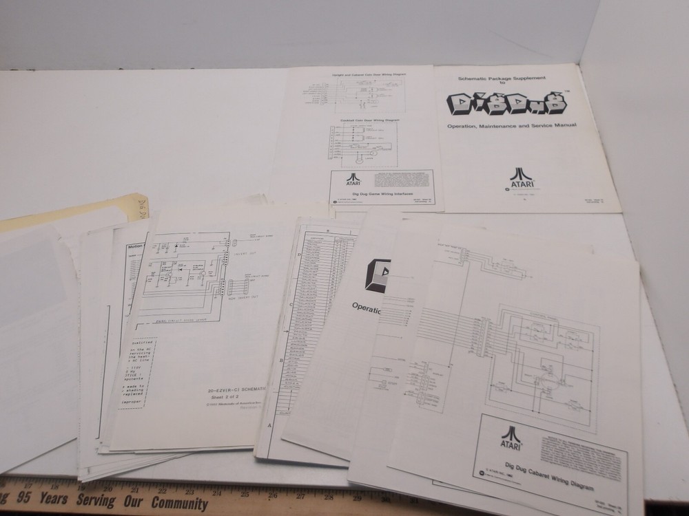 Atari - Dig Dug - Distributors Complete Paperwork Set - NOS