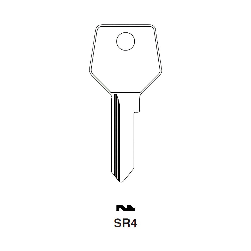 SR4 Key Blank Nickel