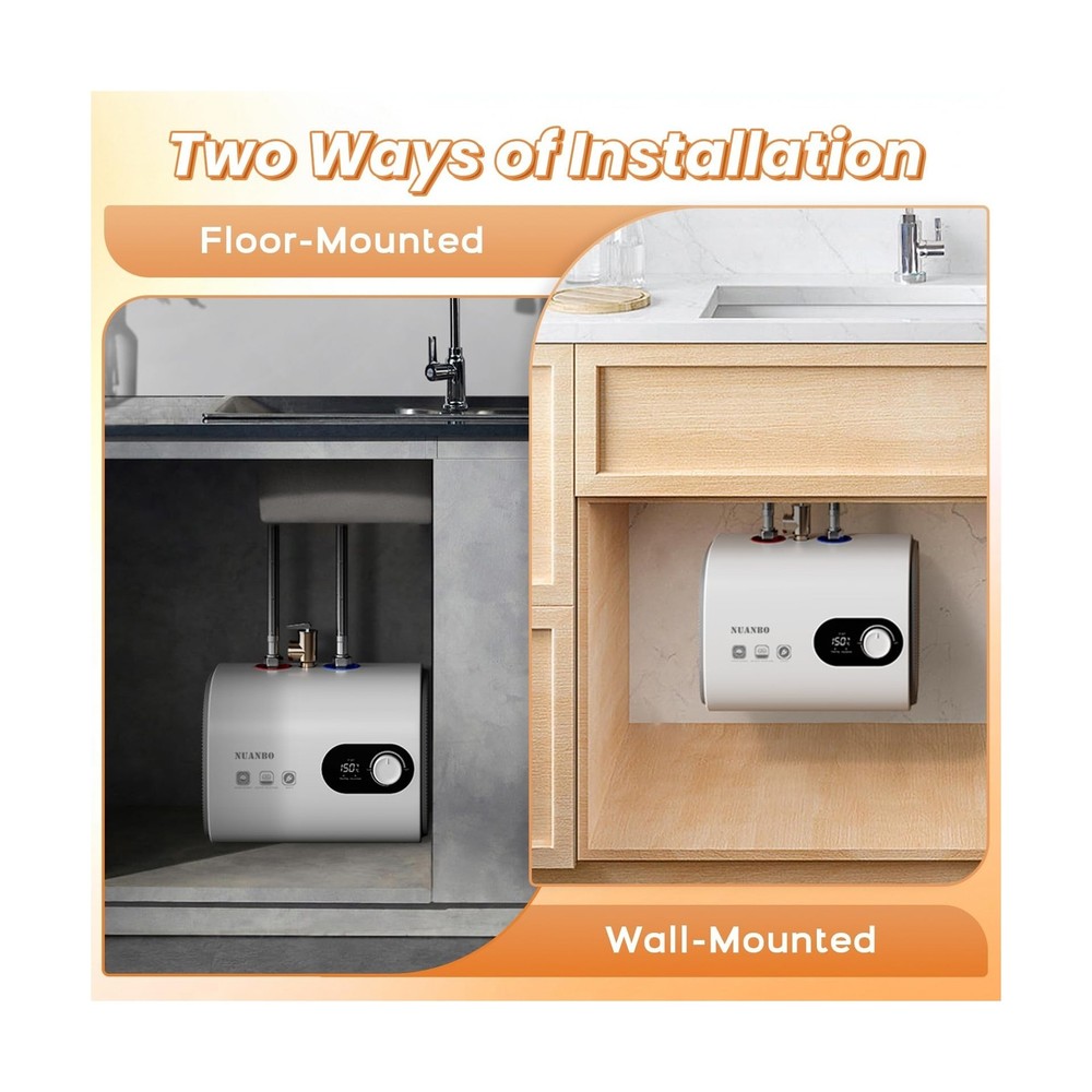 Electric Water Heater 4 Gallon Mini Tank Hot Water Under Sink Instant for Kit...