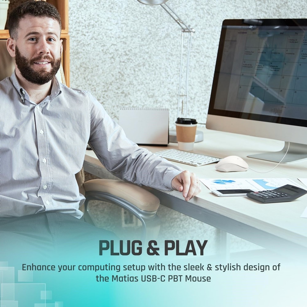 Matias USB-C PBT Mouse White