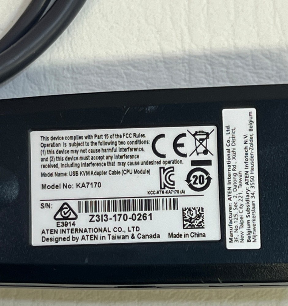 ATEN KA7170 USB KVM Adapter Cable CPU Module