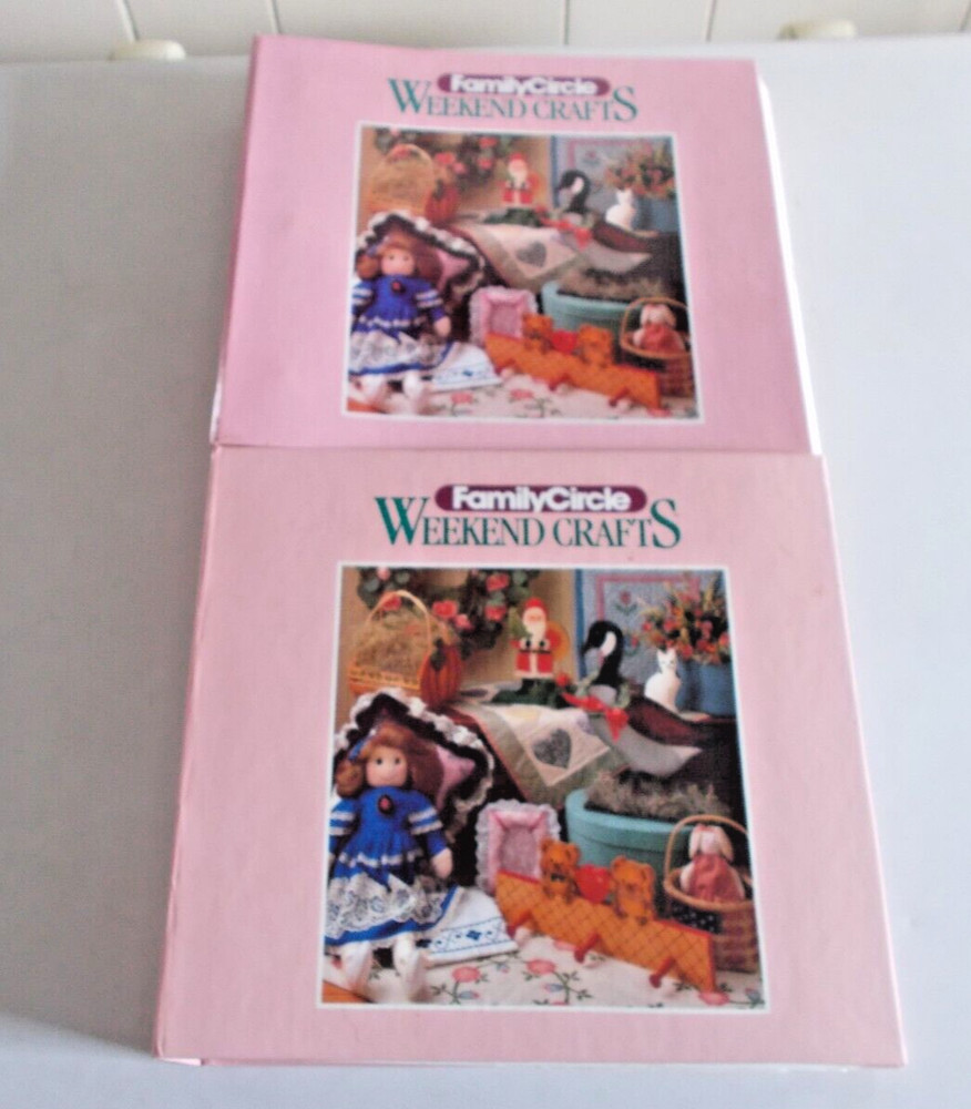 Family Circle Weekend Crafts 2 Binder Book Set Patterns Projects 1991