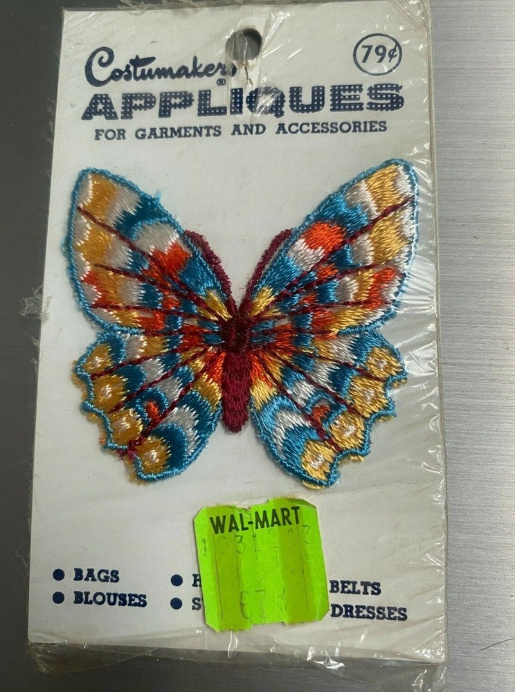 Vtg NIP Butterfly Embroidery Patch