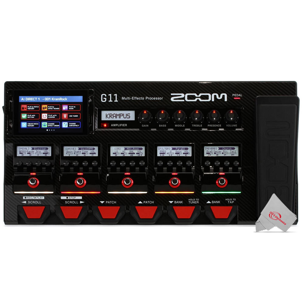 Zoom G11 Multi-Effects Processor for Electric Guitar and BTA-1 Bluetooth Adaptor