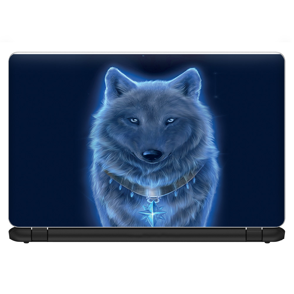 Universal Laptop Skins wrap for 15" - Glowing Celestial Wolf