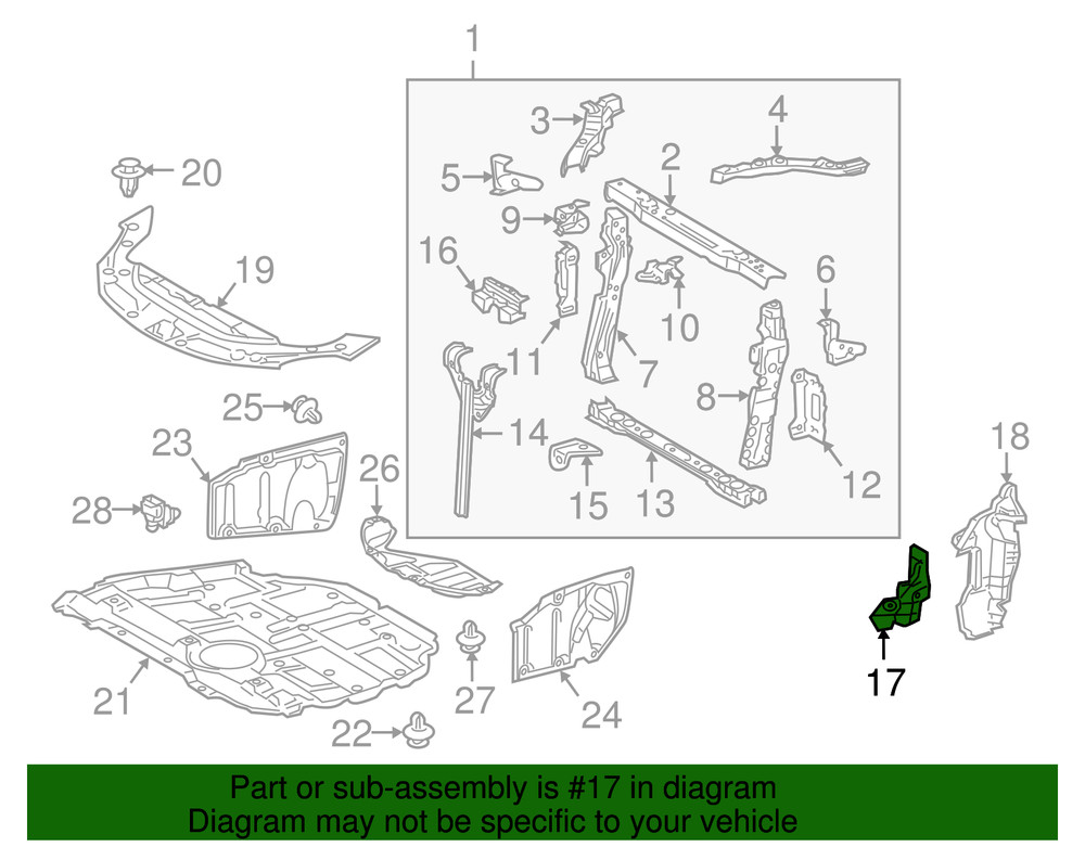 Genuine Lexus Side Bracket 53804-76010