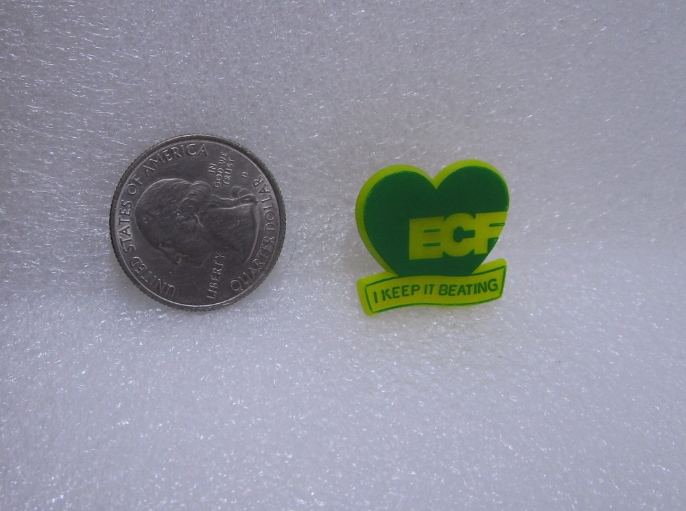 ECF I Keep It Beating Heart Plastic Pin