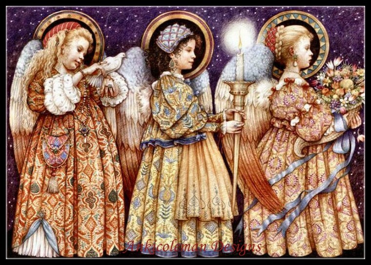 Counted Cross Stitch Kits Needlework Crafts DIY Chart - Three Angels
