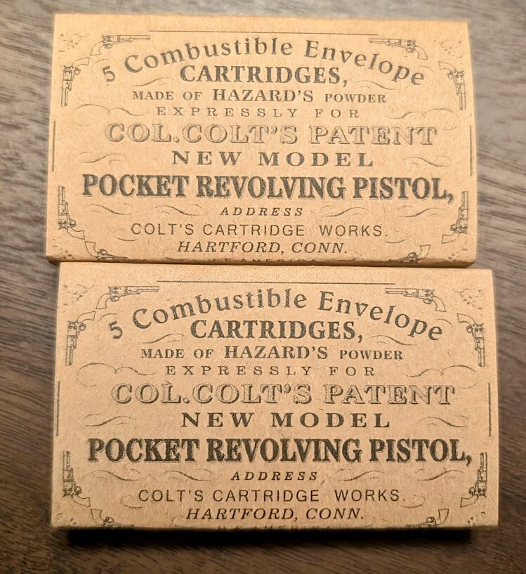 Paper Cartridge Box: .31 Caliber with Cap Storage