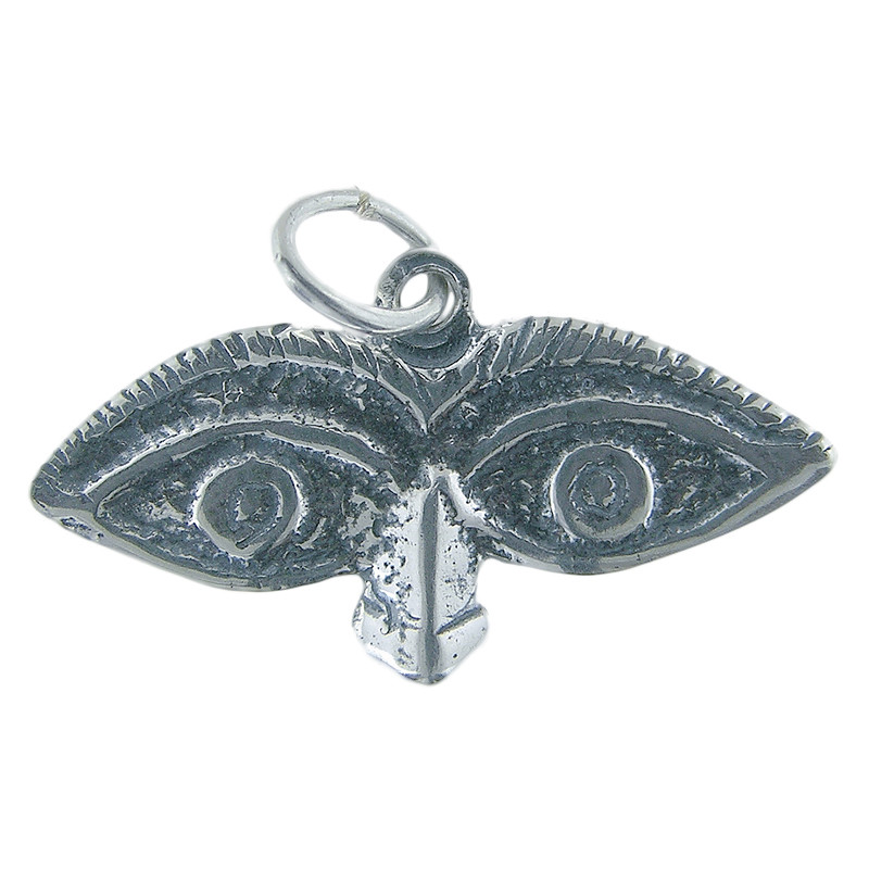 Solid sterling silver EYES AND NOSE MILAGRO charm (M-69)