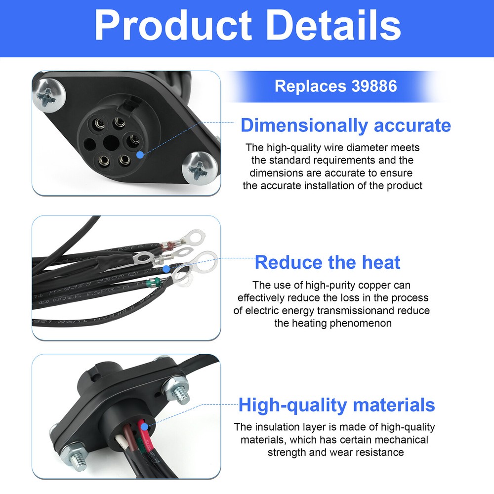 5-Prong Replacement Remote Control Female Socket Receptacle Harness Kit 39886