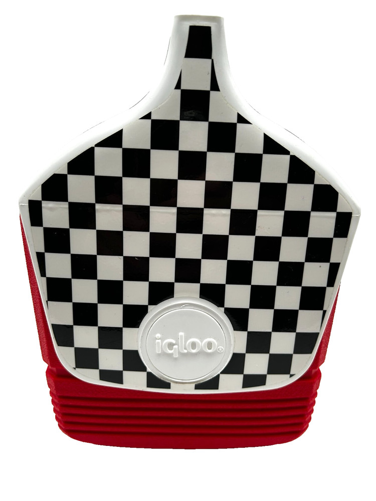 Igloo Black and White Checkered Red Cooler Side Button