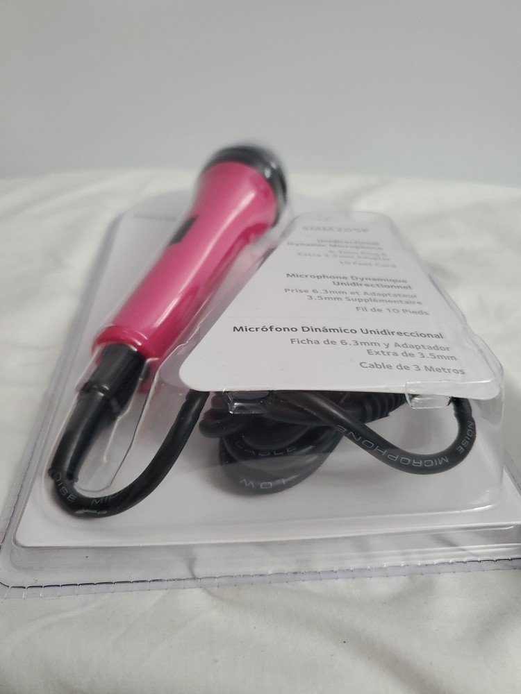 Singing Machine Unidirectional Dynamic Microphone SMM205P Pink