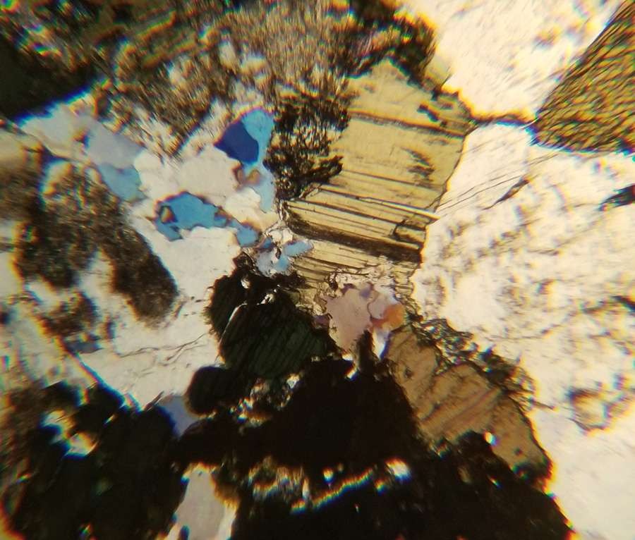 Hornblendic Granite from Sweden Petrographic Microscope Slide