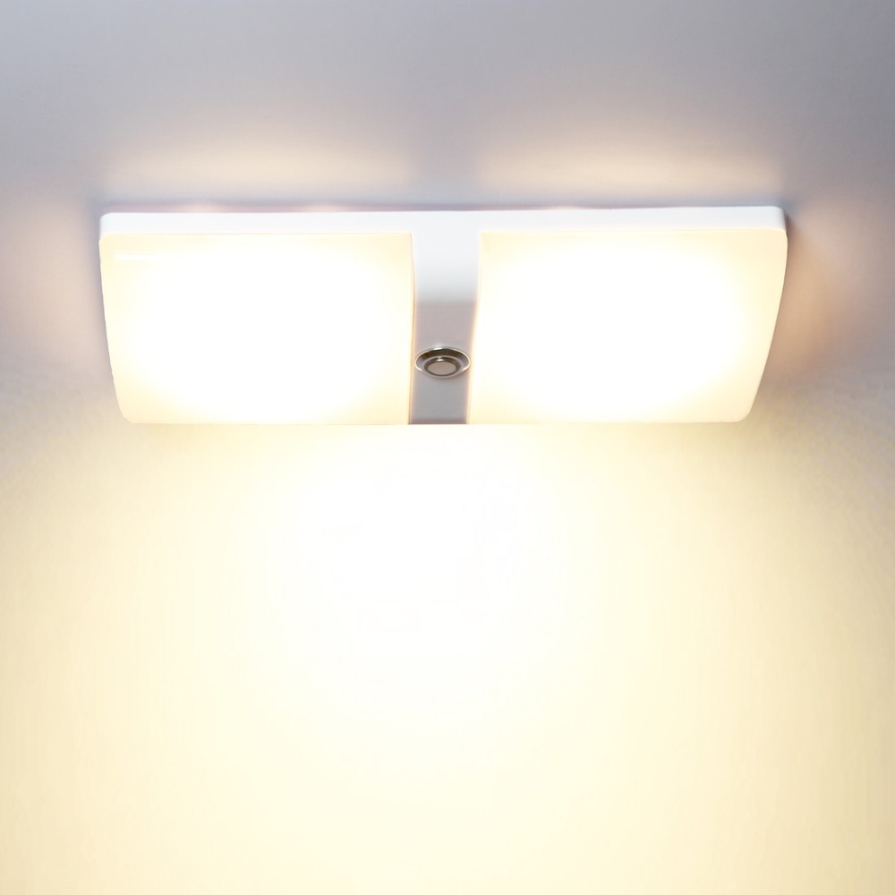 Facon 2PKS 12V 1000Lumens LED RV Dimmable Ceiling Dome Light For Boat Trailer