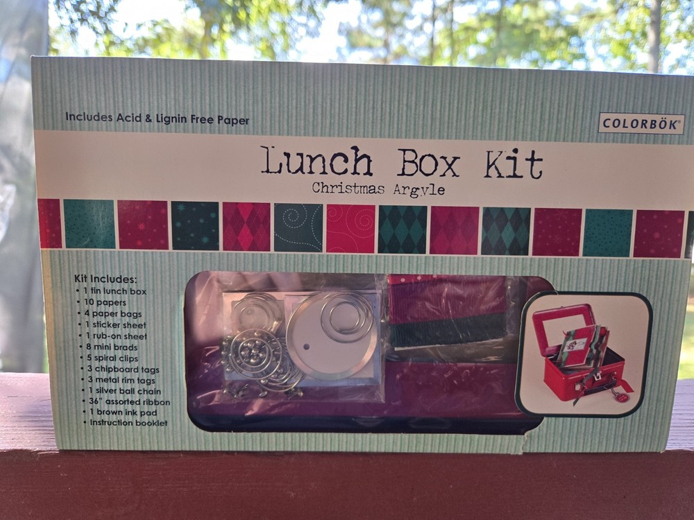 LUNCH BOX KIT CHRISTMAS ARGYLETHEME CRAFT SET