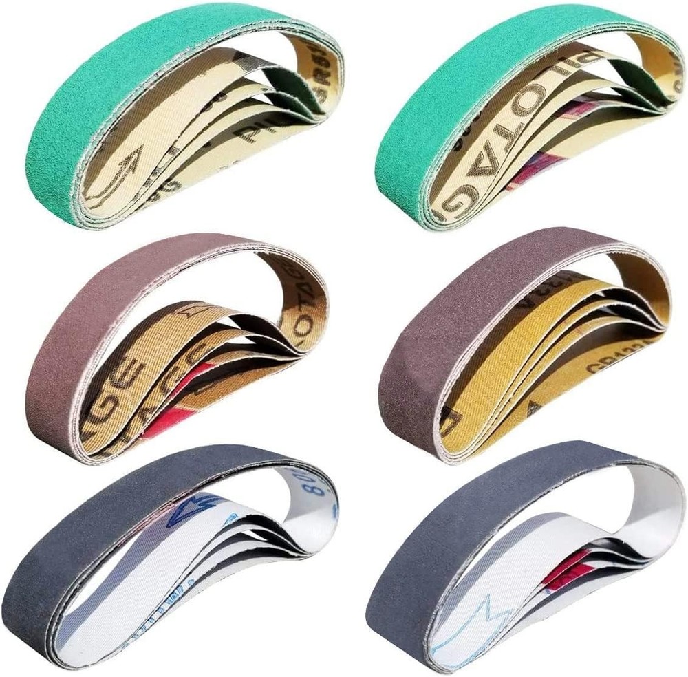 24 Pcs 3/4" x 12" Replacement Knife Sharpener Sanding Belt Kit for Work Sharp Kn