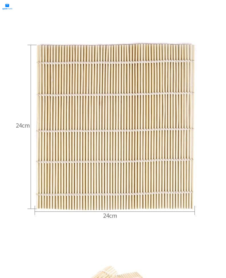 2 Pack Bamboo Sushi Rolling Mat, roll maker,Sushi making Medium, White