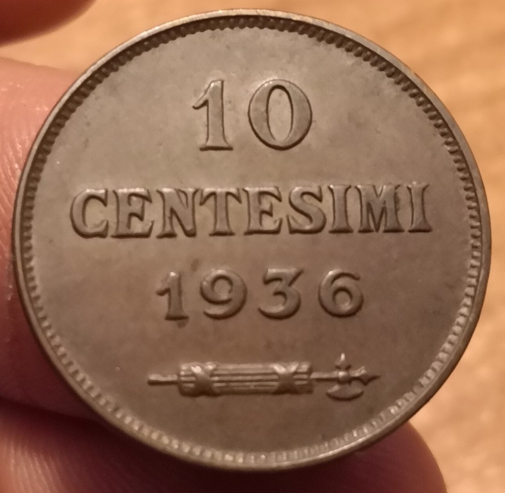 1936 10 Cent Coin, San Marino, Ref. 5655