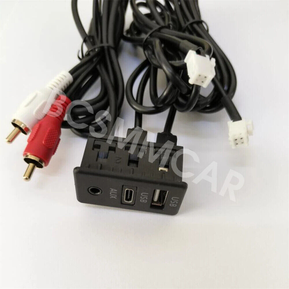 4 Pin 6 Pin to USB TYPE-C RCA Adapter Car Audio Input AUX Port Panel Interface