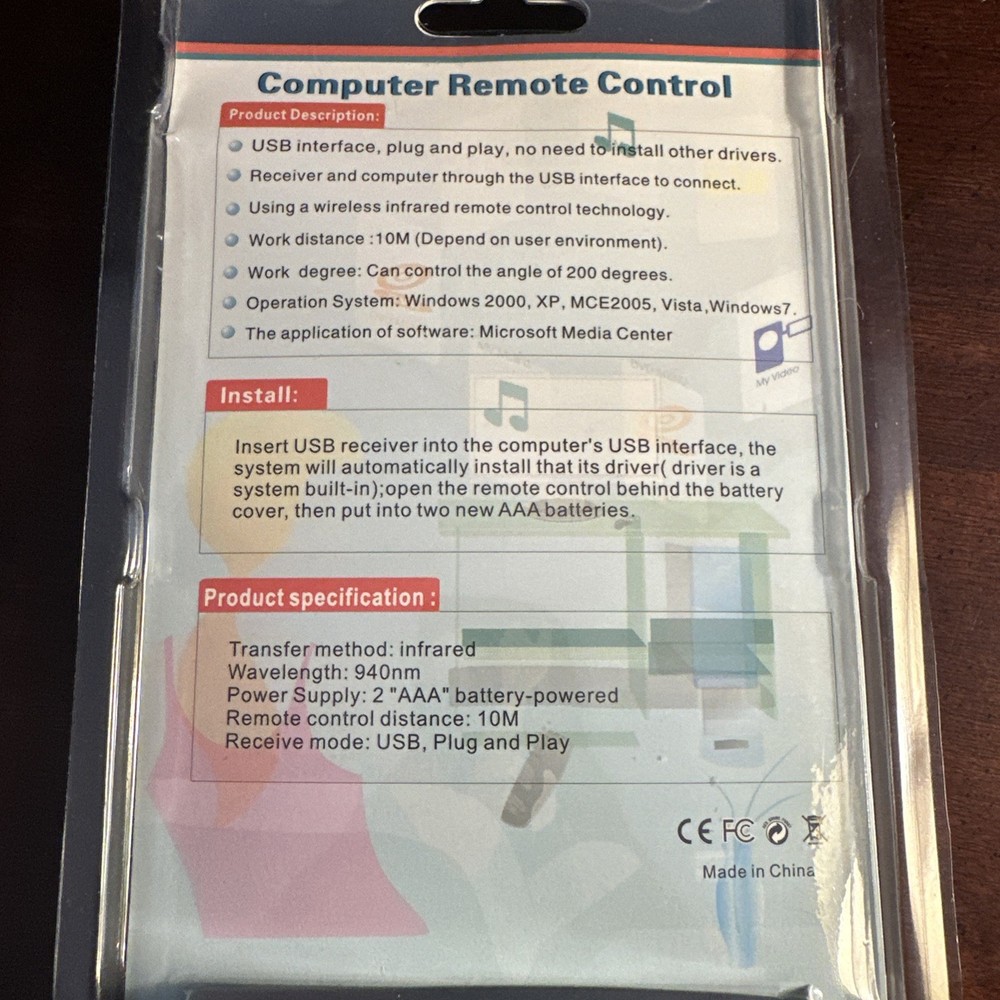 Computer Remote Control Windows 2000 XP/7 USB