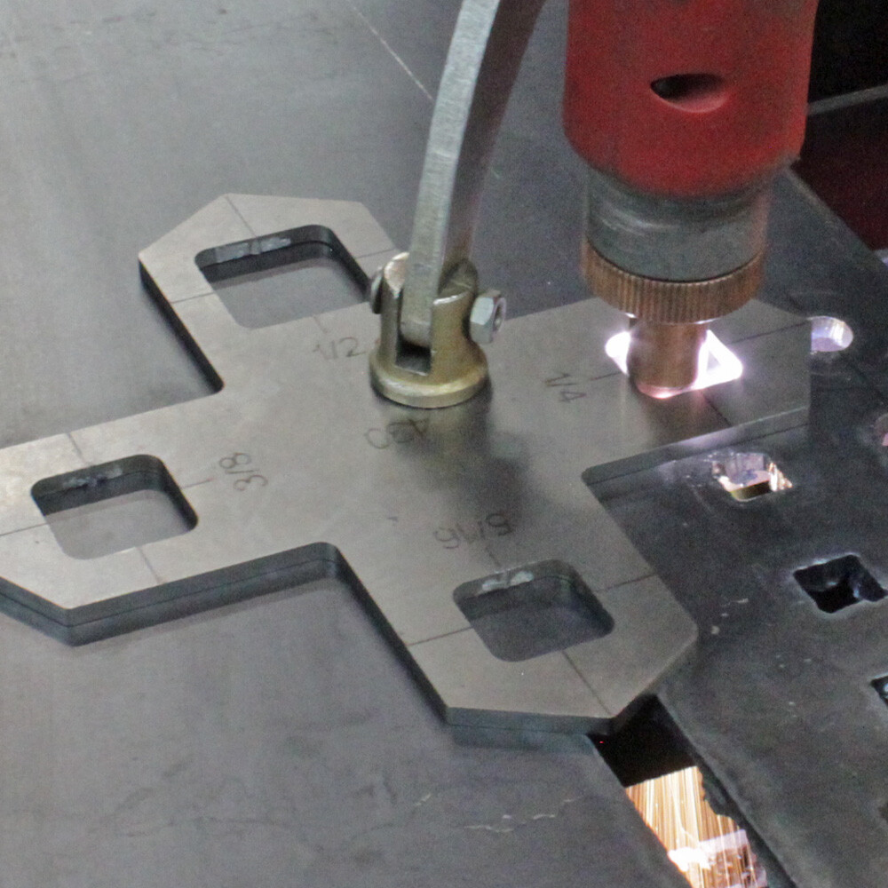 Plasma Stencil - Square Carriage Bolt Hole - Plasma Cutter Guide