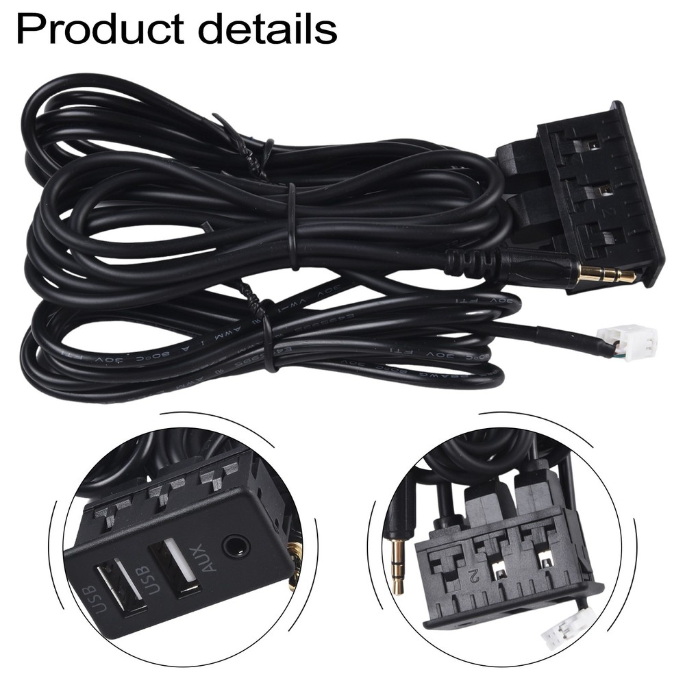 User Friendly Car Dashboard USB AUX Panel Interface Extension Adapter and Use