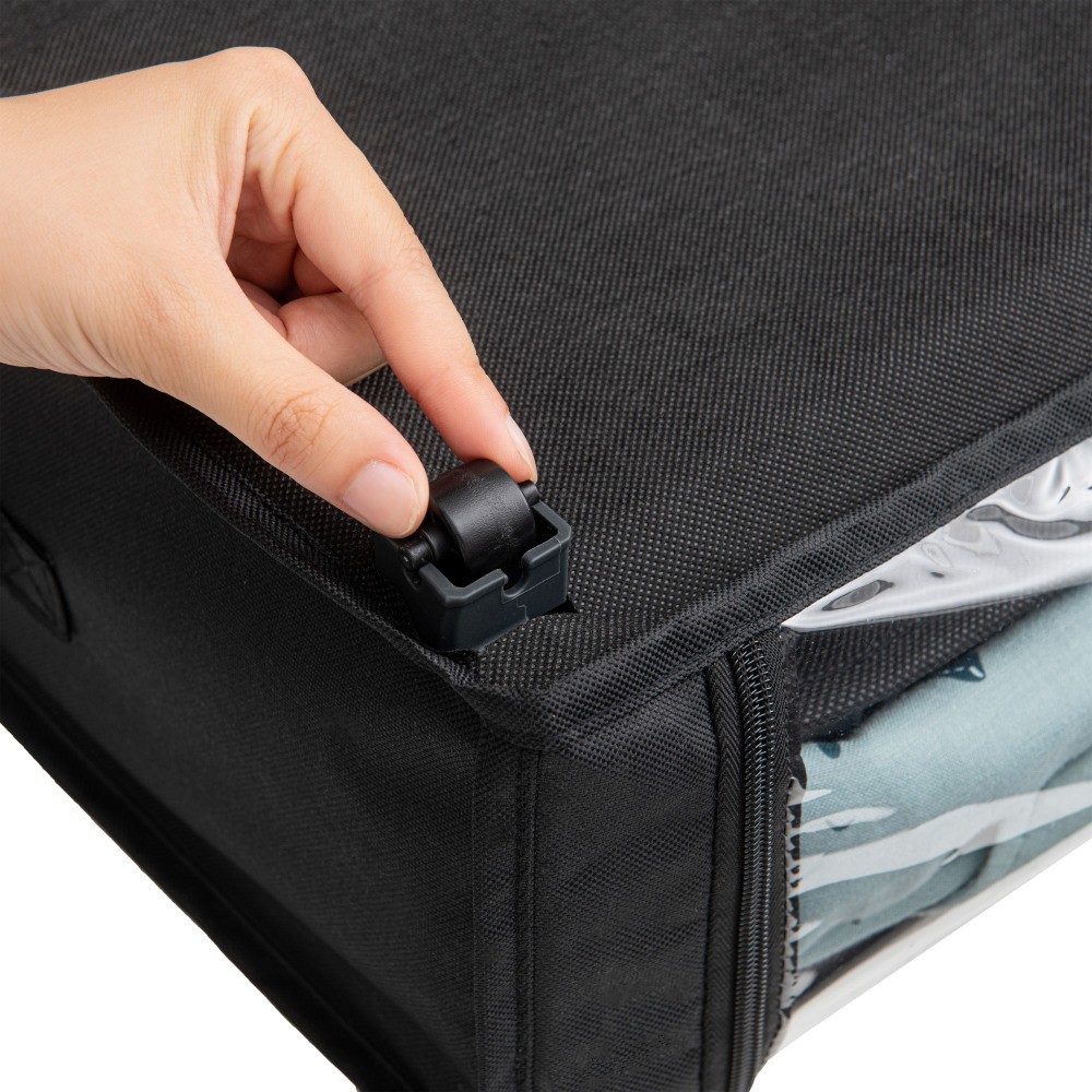 Bed Rolling Storage Container with Transparent Cover Versatile Space Saving