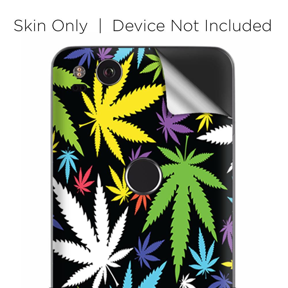 Google Pixel 2 Skins Decal Wrap Colorful Weed Leaves Leaf