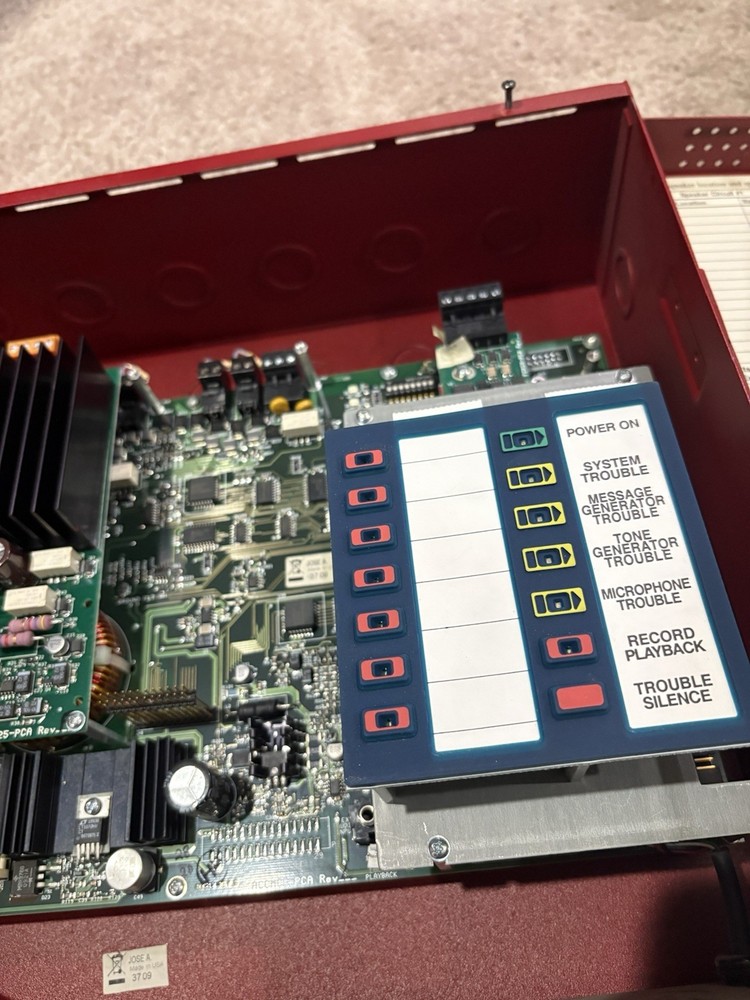 FireLite Acc-25/50 Voice Evacuation Panel. TECH TESTED. WITH CARDS