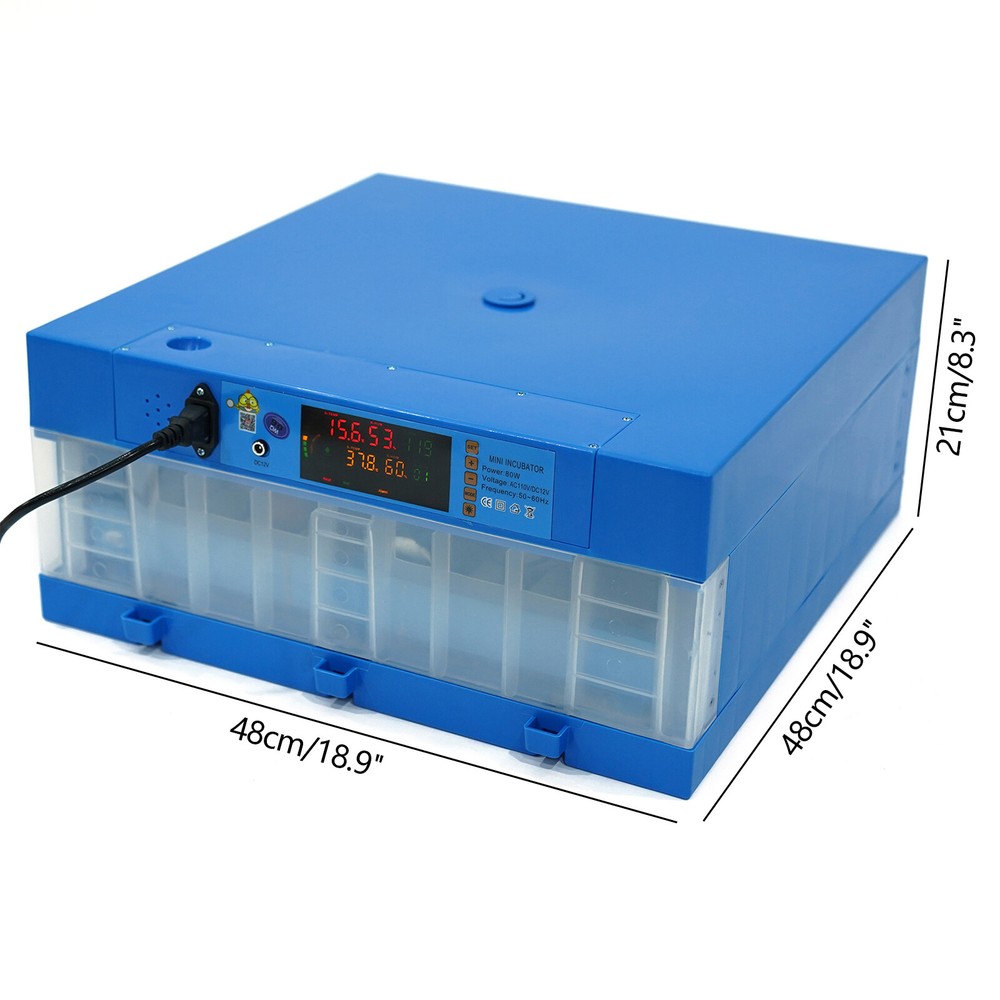 64 Eggs Incubator Temperature Control Automatic Digital Chicken Egg Hatcher New