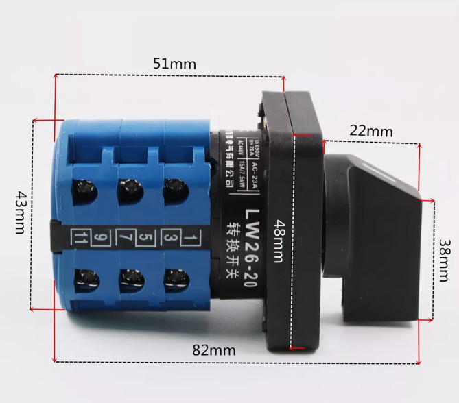 1PC Milling Machine Import Forward Reverse CNC Mill Switch Part LW26-20