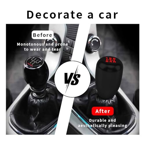 Car Gear Shift Knobs, Manual Gear Shift Knobs Replacement, Universal Car Black