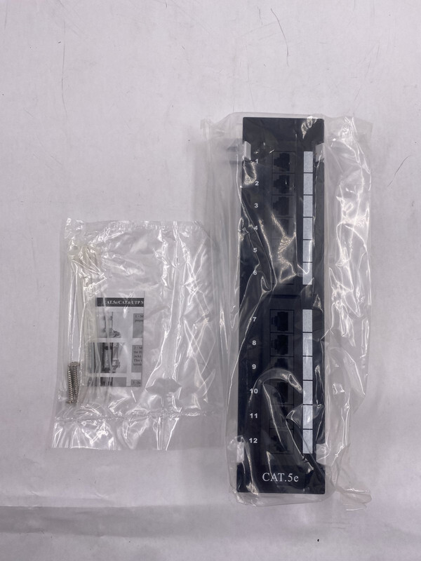 ECORE CABLES 15-180-012 12 PORT CAT5E PATCH PANEL