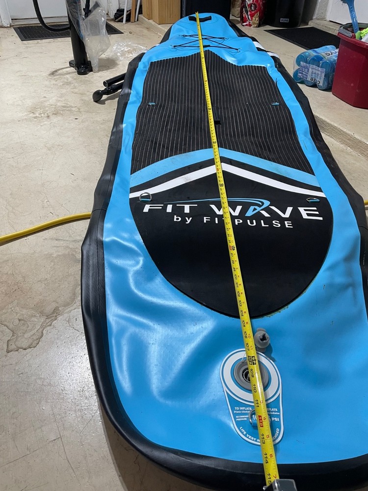 FITWAVE Inflatable Stand Up Paddle Board 10ft + Kit with Backpack; Non-slip Deck